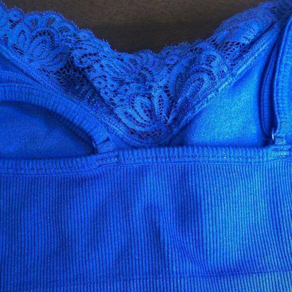 Auden royal blue lace top adjustable strap bralette, size medium - Picture 5 of 8